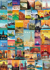 Vintage-Weltreiseposter, Puzzle, 1000 Teile