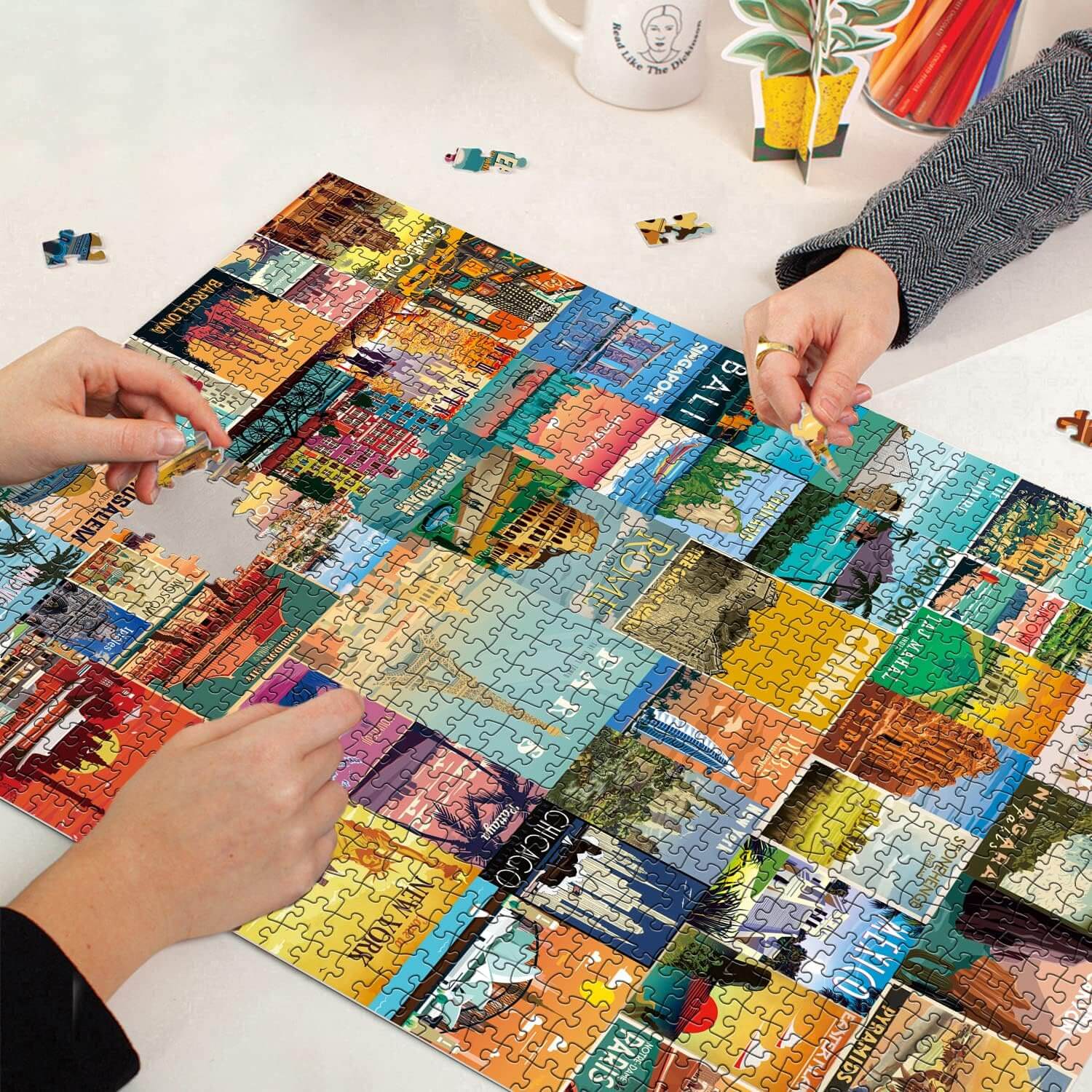 Vintage-Weltreiseposter, Puzzle, 1000 Teile