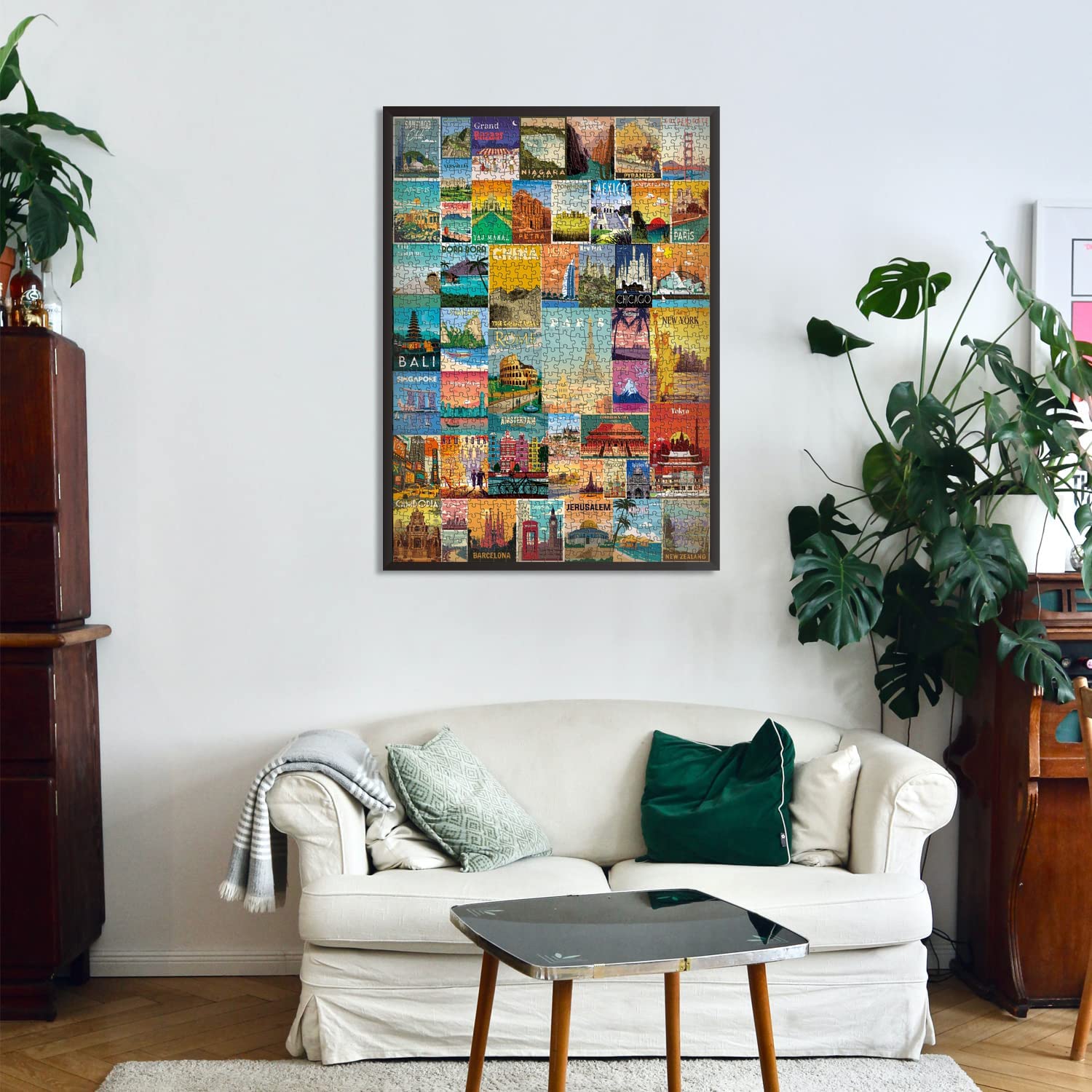Vintage-Weltreiseposter, Puzzle, 1000 Teile