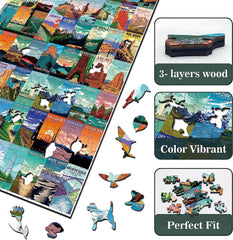 Wooden National Parks Jigsaw Puzzle 500 Pieces